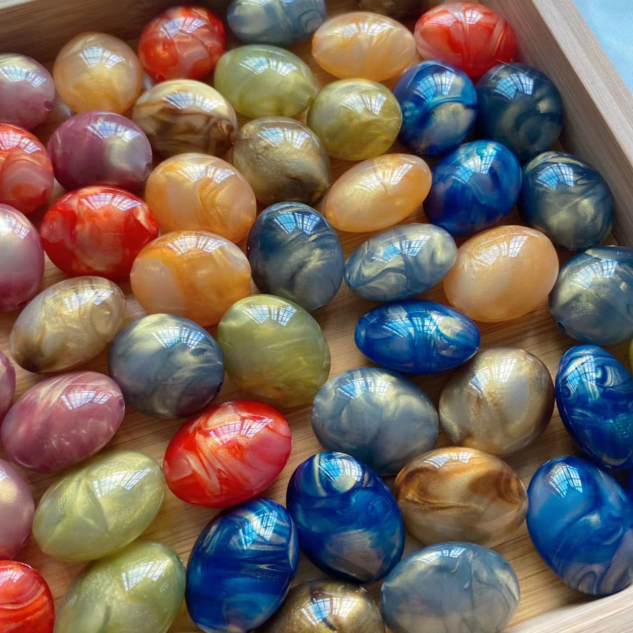 Beautiful Pebbles Color DIY Beads Big Size 29x24mm