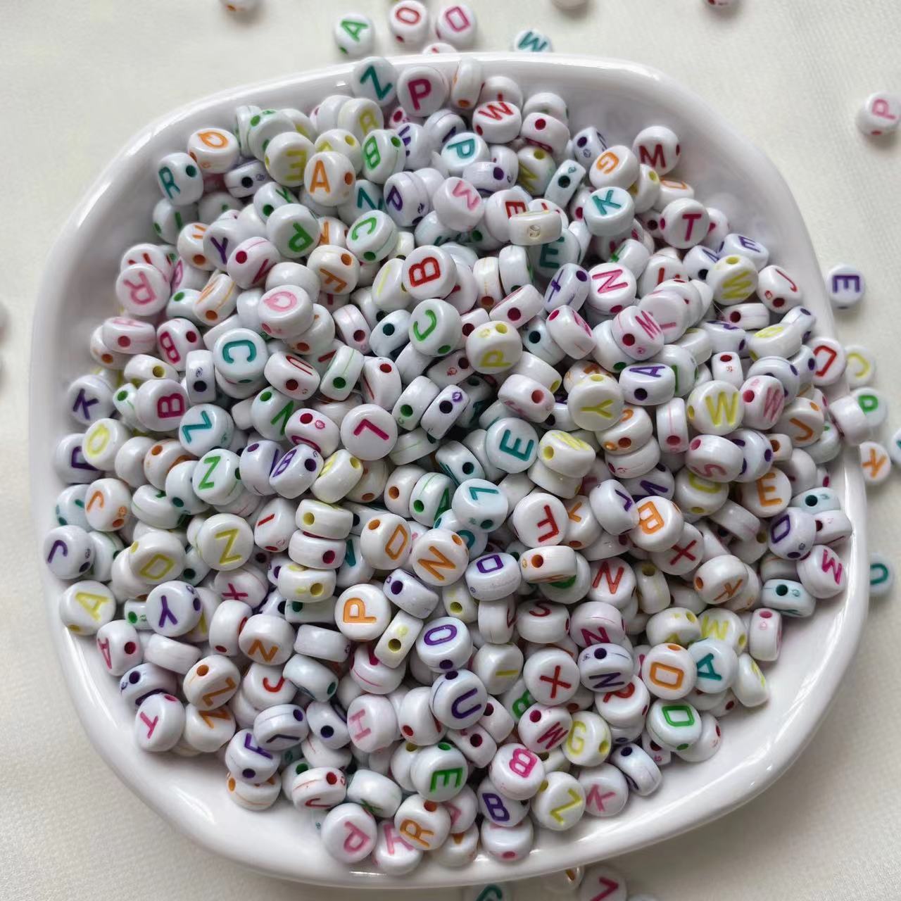 Letter Beads for DIY Pen Keychain Bracelet Making