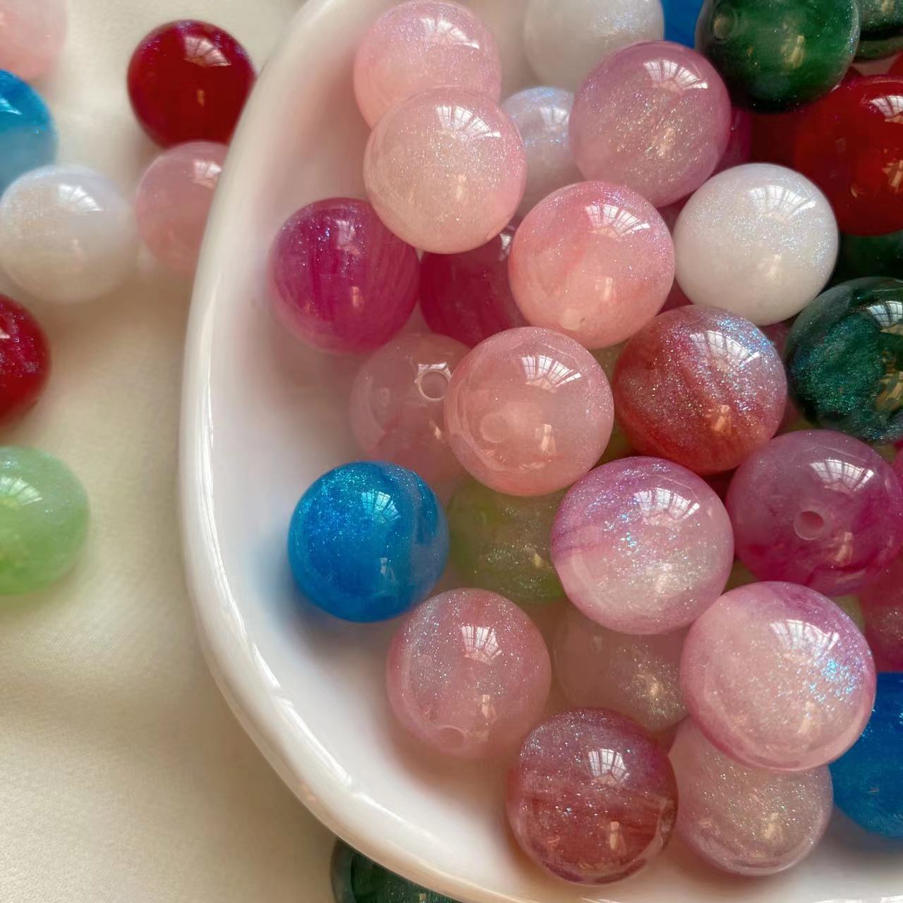 Round Shiny Beads DIY Beads for Pen Decor DIY