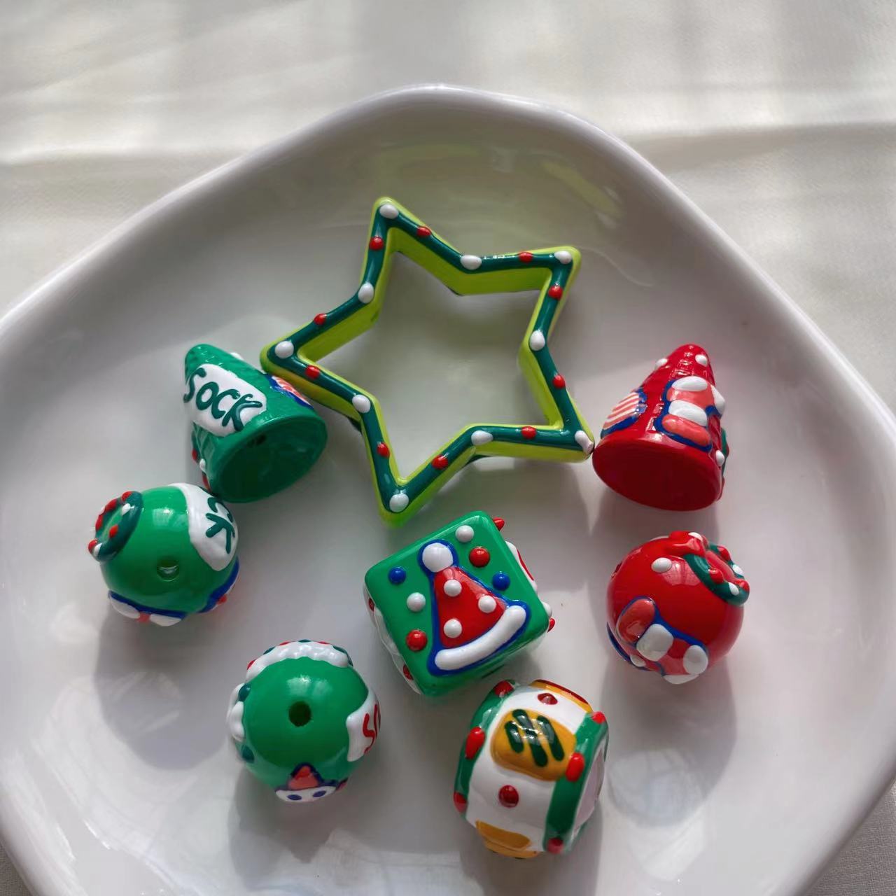 Colorful Handpainted DIY Beads Craft