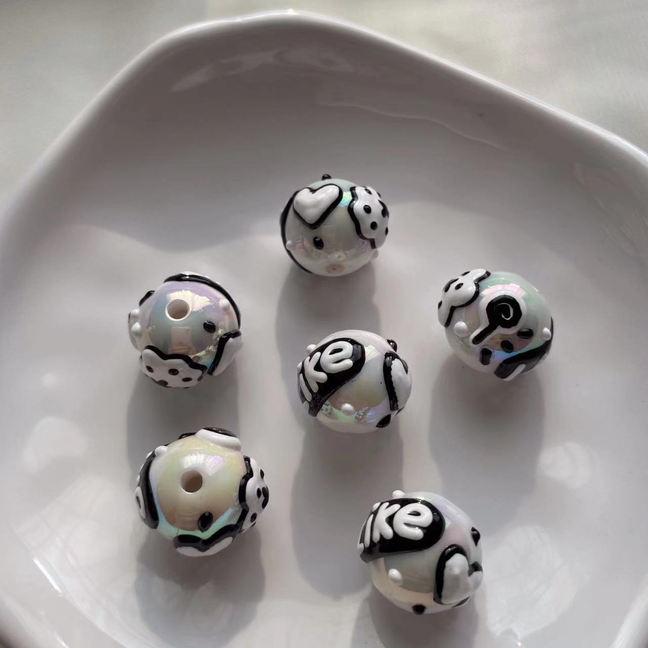 Colorful Handpainted DIY Beads Craft
