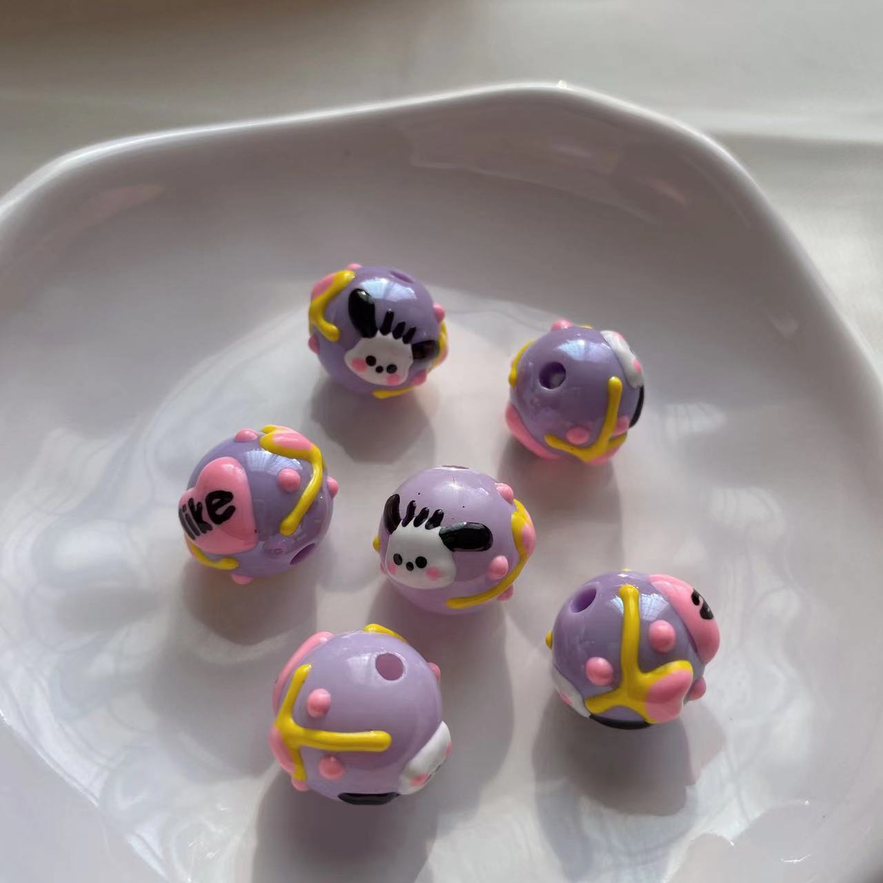 Colorful Handpainted DIY Beads Craft