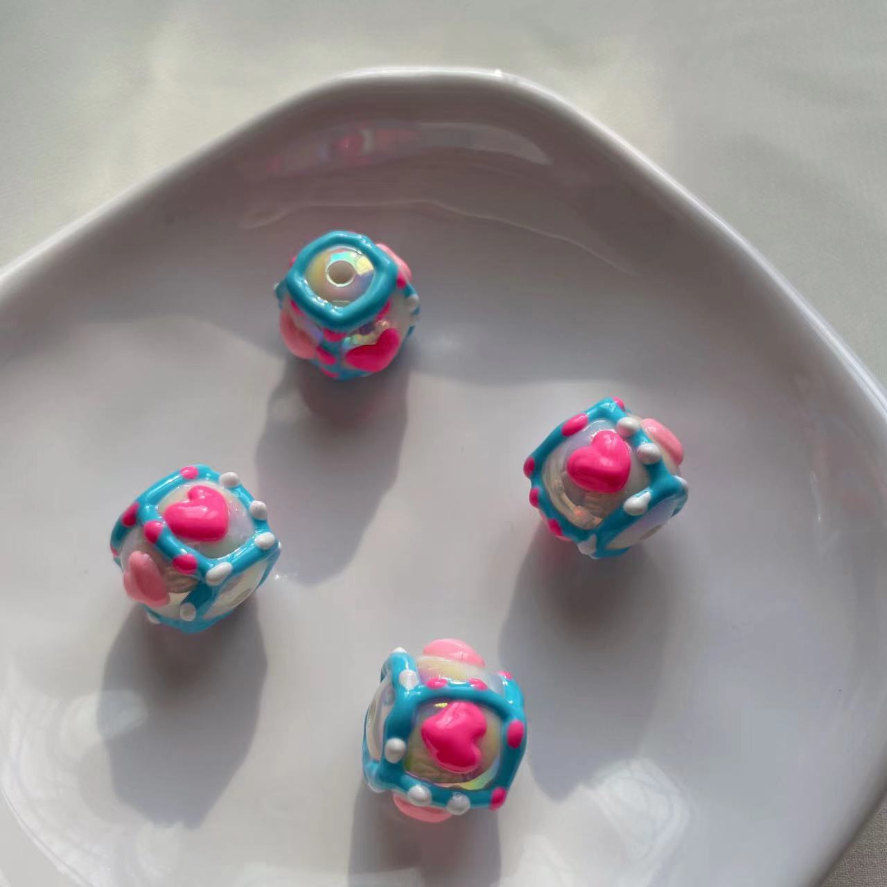 Colorful Handpainted DIY Beads Craft