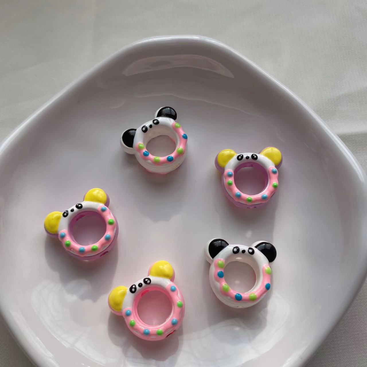 Colorful Handpainted DIY Beads Craft
