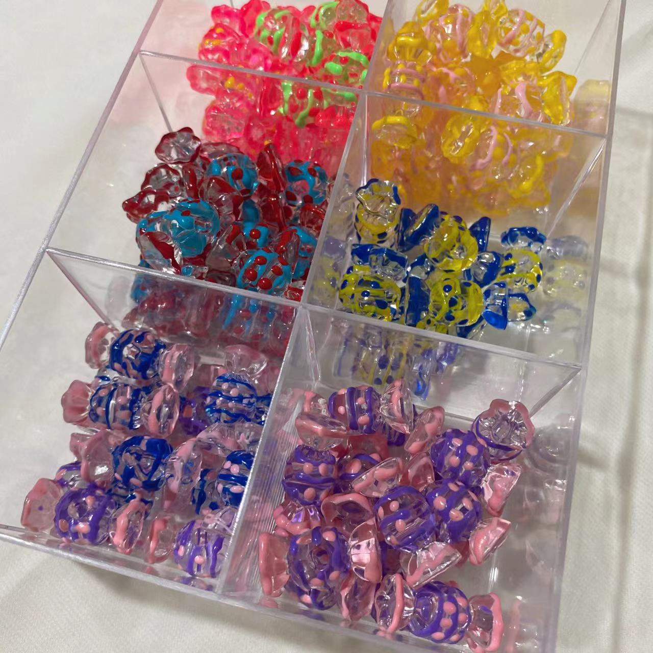 Handpainted Clear Beads DIY Pen Decor