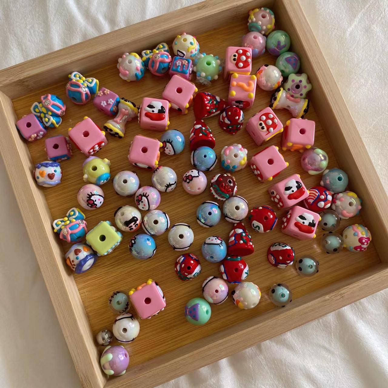 Colorful Handpainted DIY Beads Craft