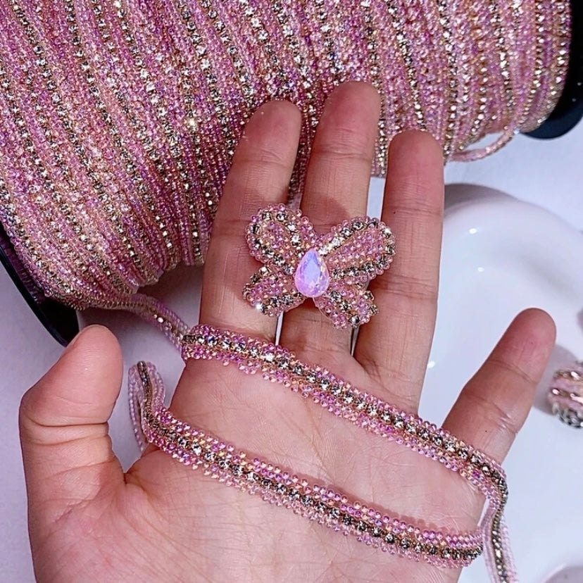 Adhesive Resin with Rhinestone Tapes for Fancy Beads DIY Materials