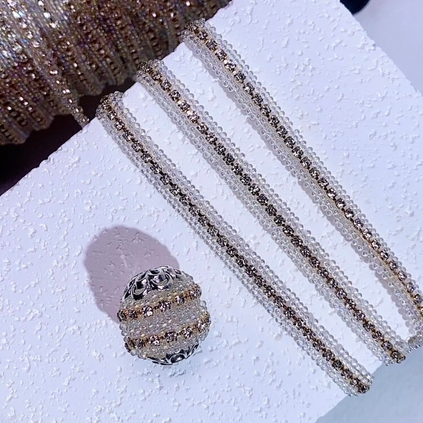 Adhesive Resin with Rhinestone Tapes for Fancy Beads DIY Materials