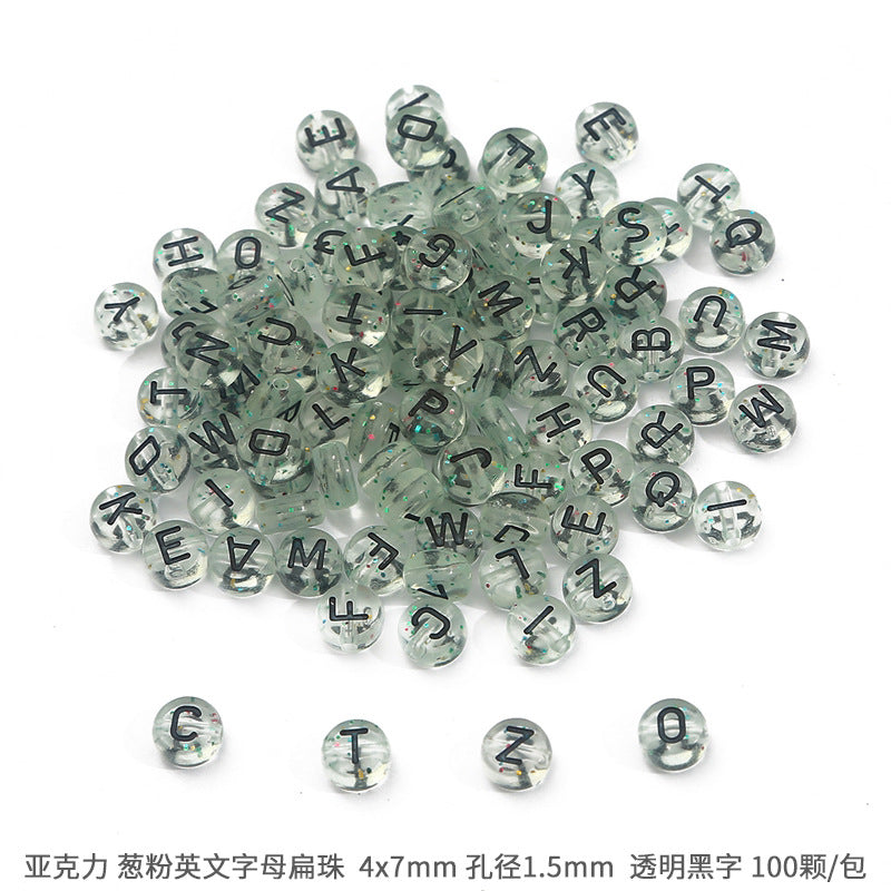 Acrylic Letter Number Beads Charms
