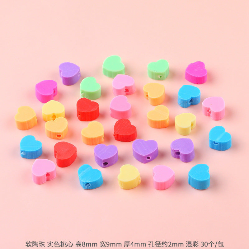 Lovely Flower Smile Clay Beads Charms