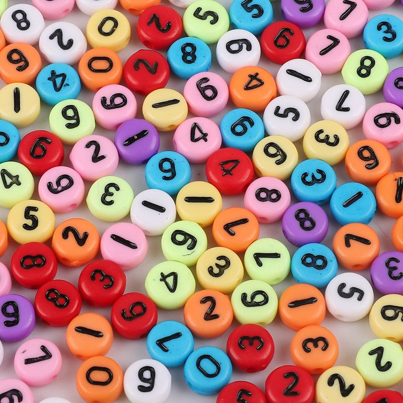 Acrylic Letter Number Beads Charms