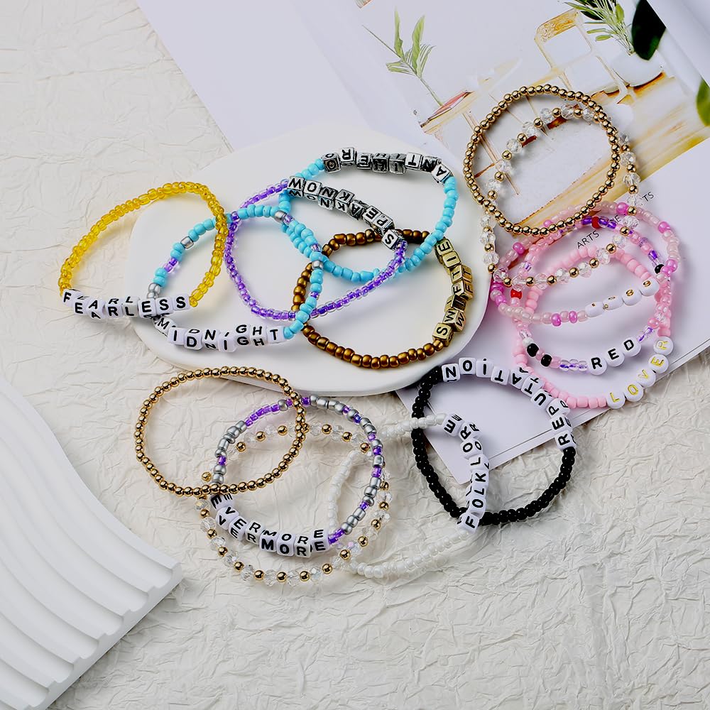 10pcs/set Bracelets TS Friendship Bracelets for Eras Tour