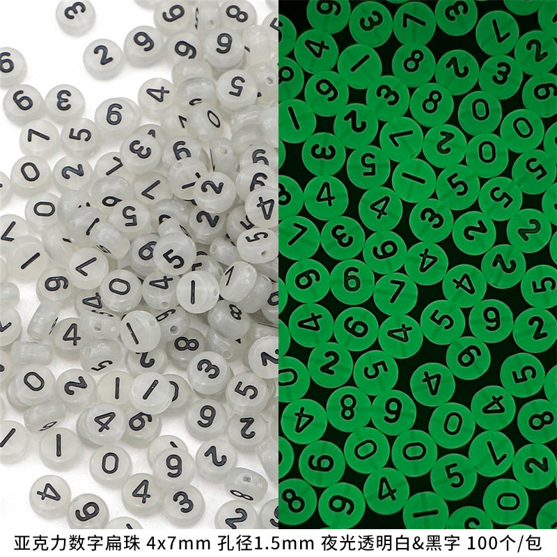 Acrylic Letter Number Beads Charms