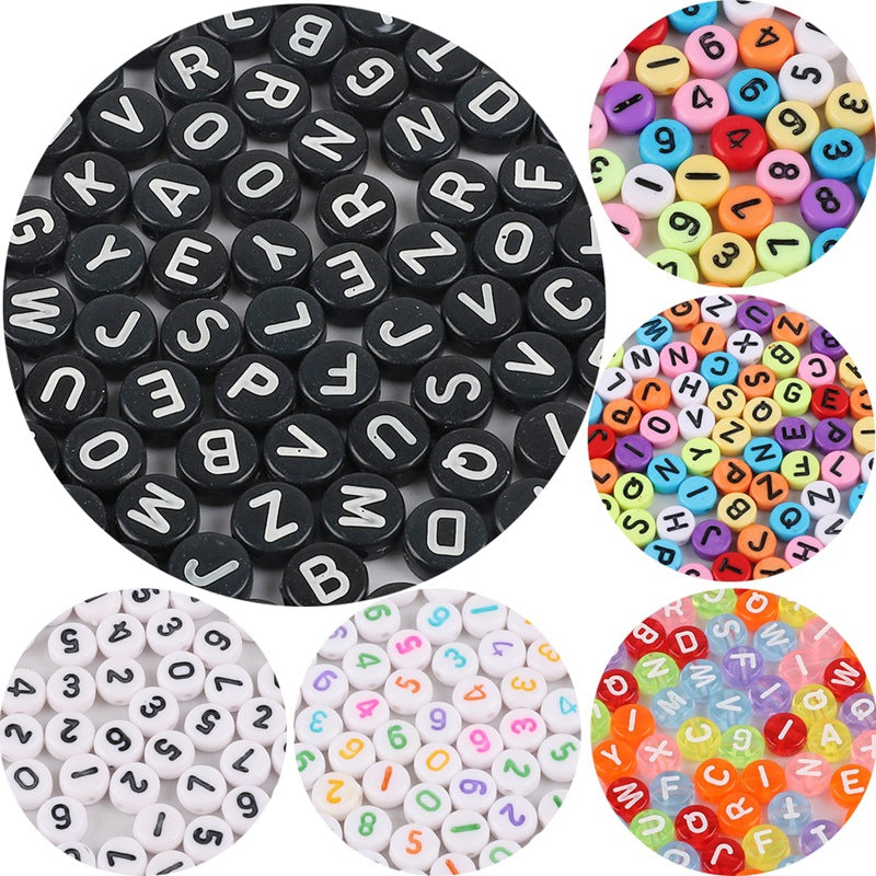 Acrylic Letter Number Beads Charms