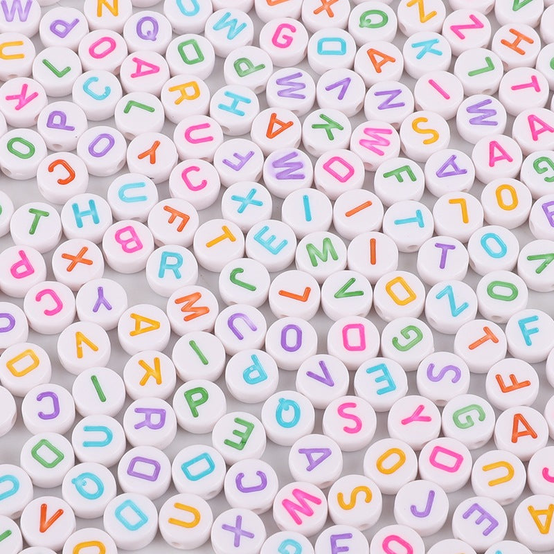 Acrylic Letter Number Beads Charms