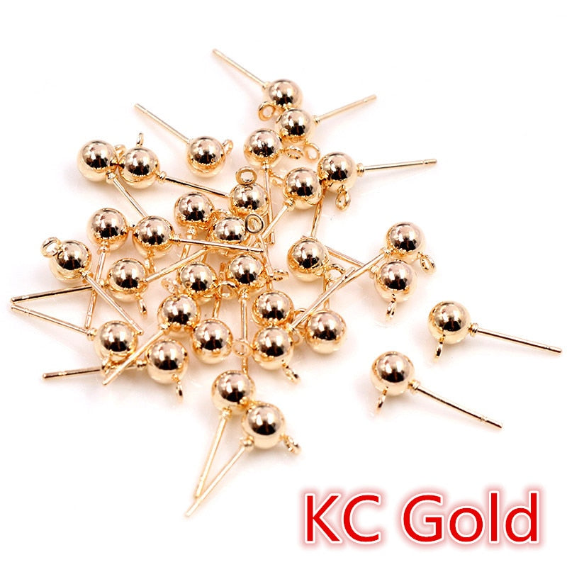 50pcs Pin Findings Stud Earring Basic Pins