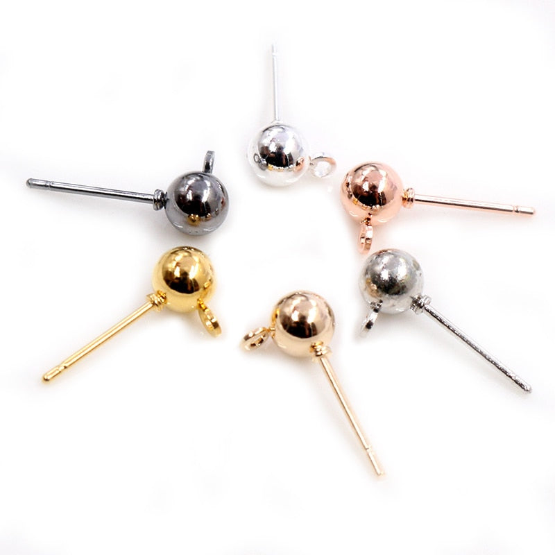 50pcs Pin Findings Stud Earring Basic Pins