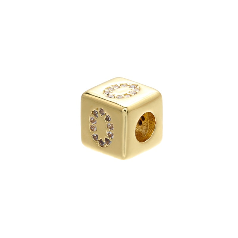 A-Z Letter Suqare Beads Jewelry Charms