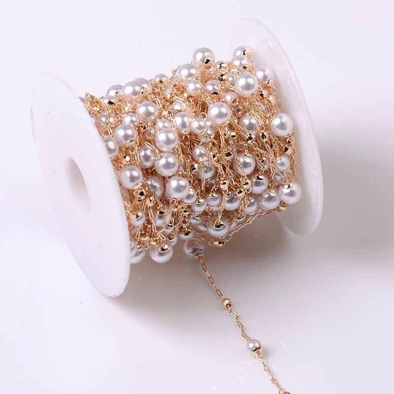 1M Pearl Beaded Chain DIY Jewerly Accessories