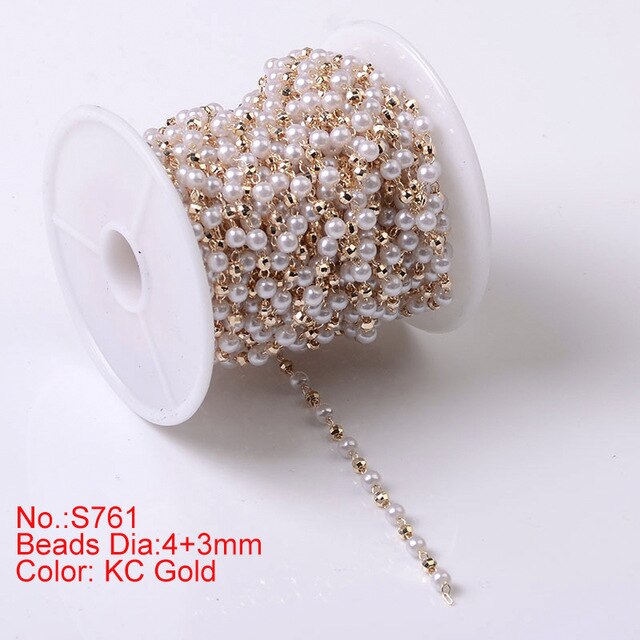 1M Pearl Beaded Chain DIY Jewerly Accessories