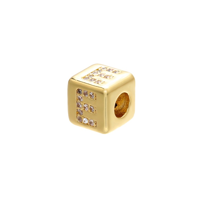 A-Z Letter Suqare Beads Jewelry Charms