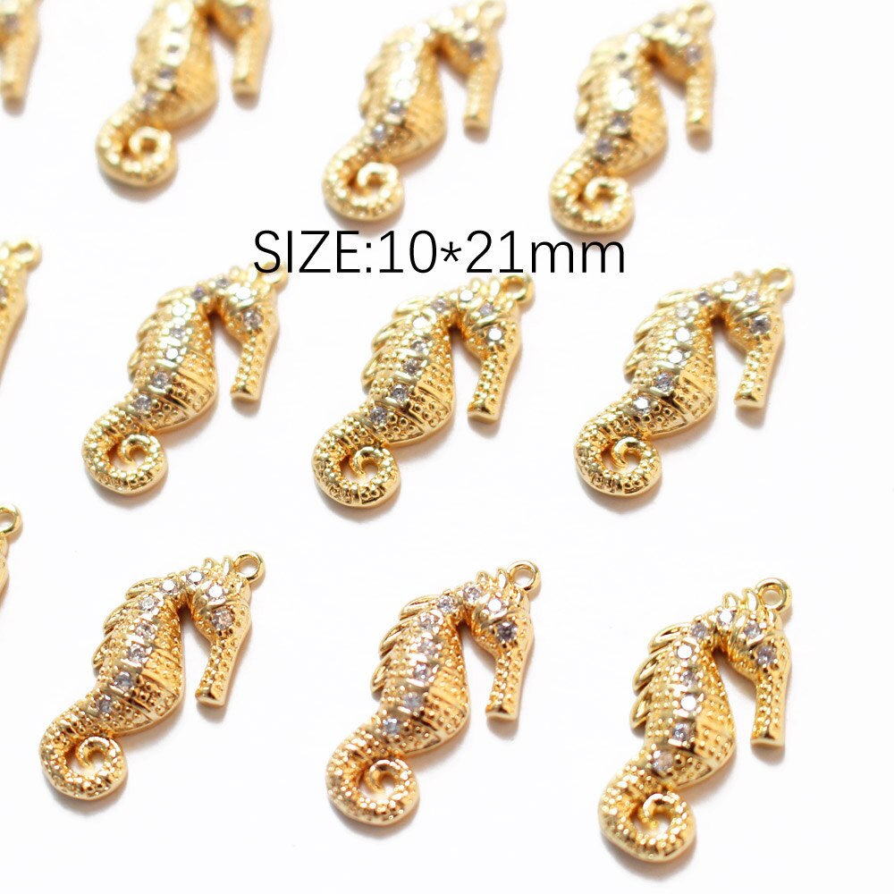 4PCS 18K Gold Plated Starfish Shell DIY Earrings