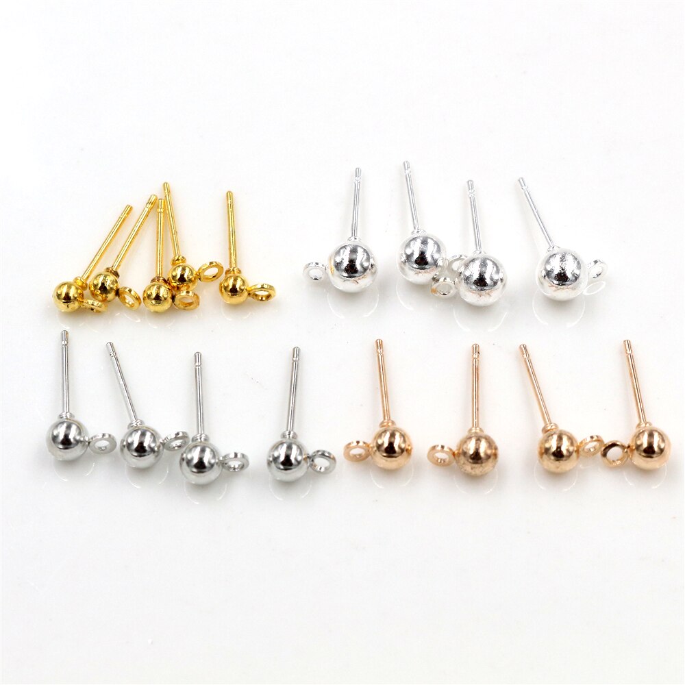 50pcs Pin Findings Stud Earring Basic Pins