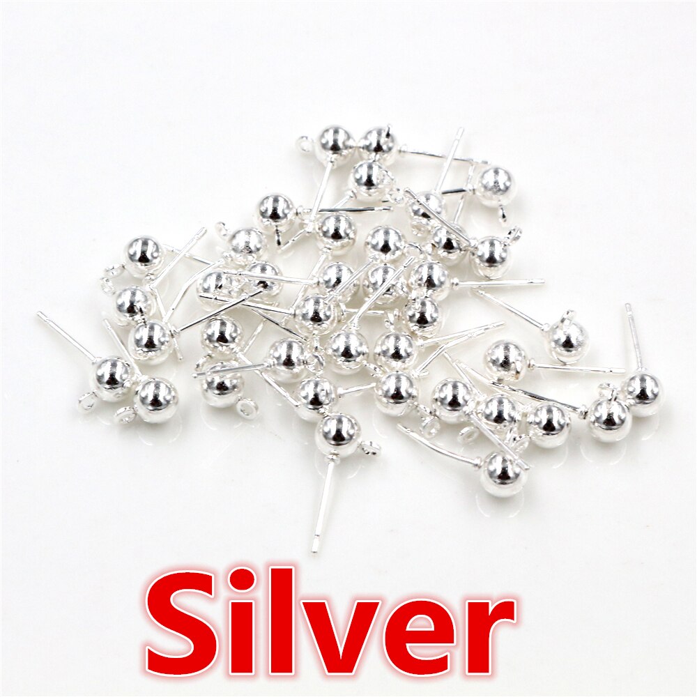 50pcs Pin Findings Stud Earring Basic Pins