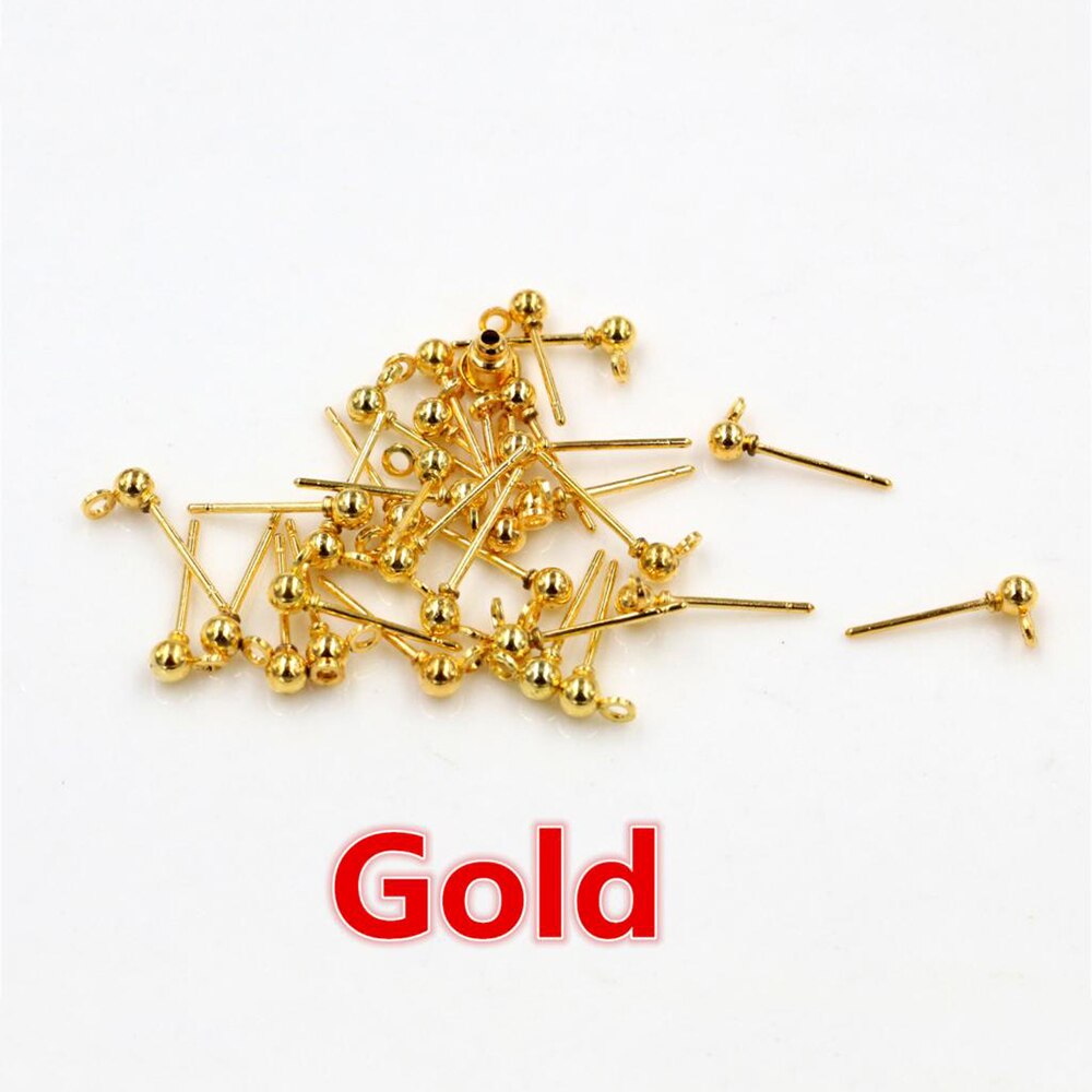 50pcs Pin Findings Stud Earring Basic Pins