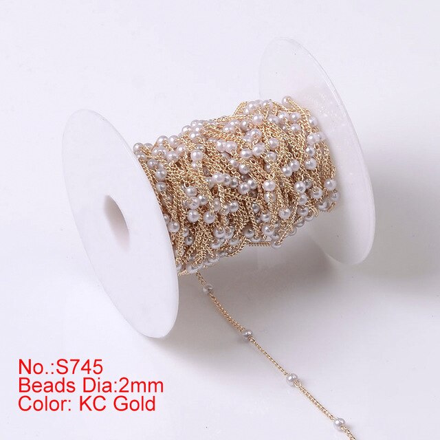 1M Pearl Beaded Chain DIY Jewerly Accessories