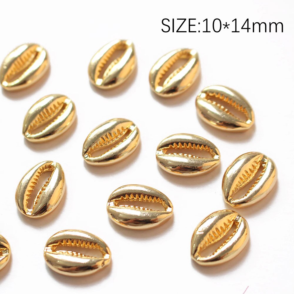 4PCS 18K Gold Plated Starfish Shell DIY Earrings