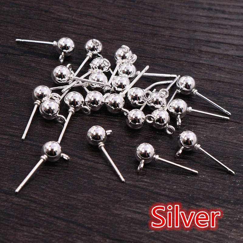 50pcs Pin Findings Stud Earring Basic Pins