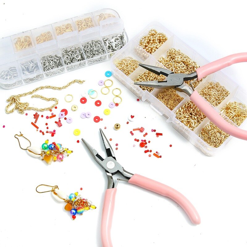 Pink Handle Anti-skid Pliers Handmade DIY Jewelry Tool