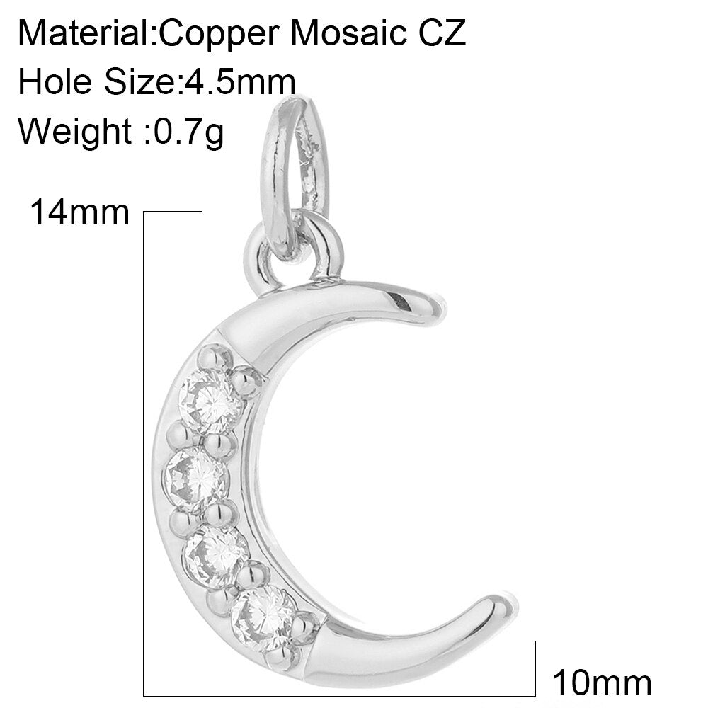 Moon Star Charms for Jewelry Making