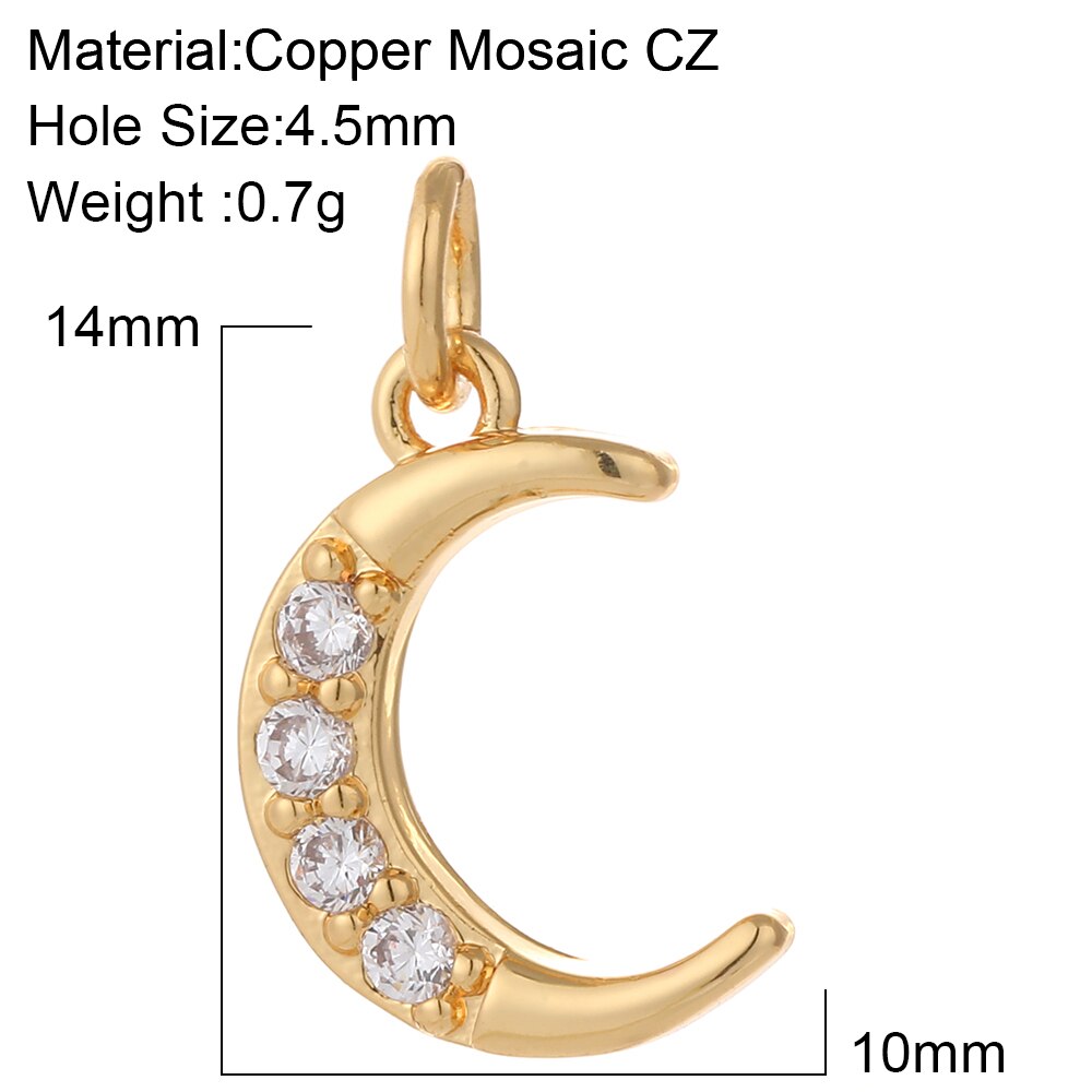Moon Star Charms for Jewelry Making