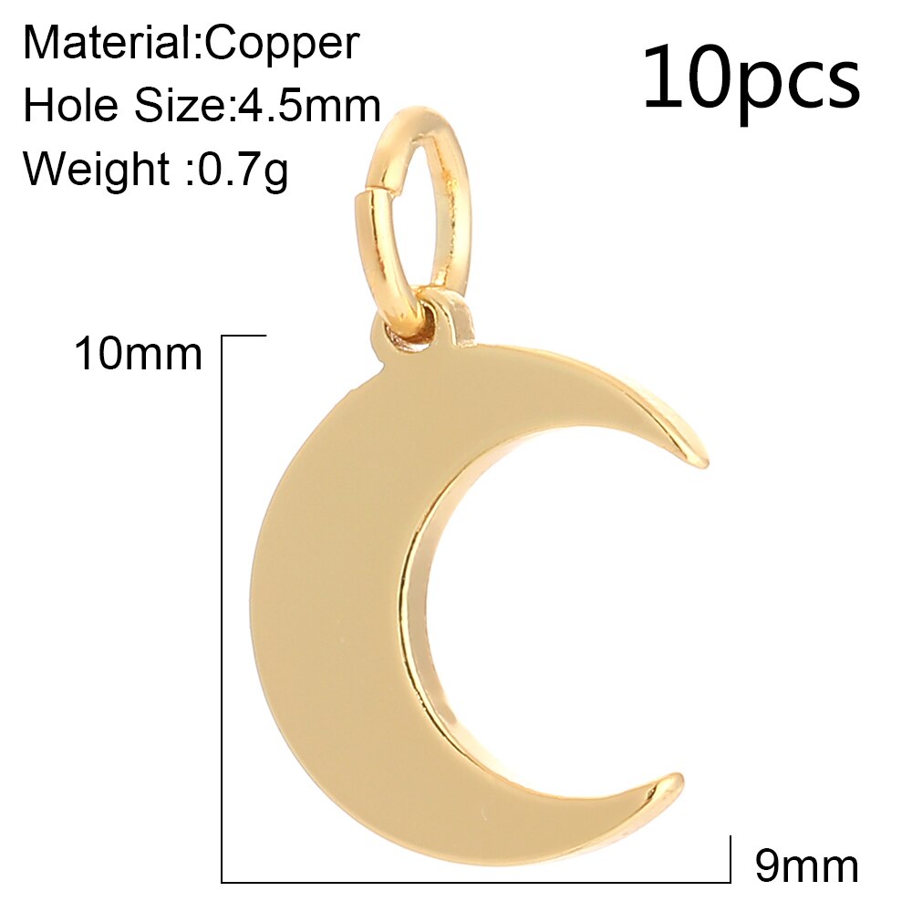 Moon Star Charms for Jewelry Making