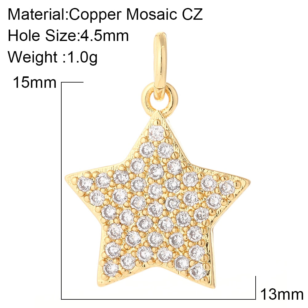 Moon Star Charms for Jewelry Making