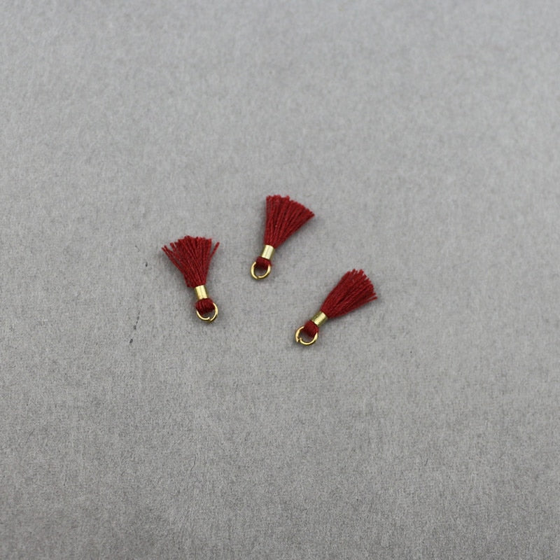 80pcs Mini Tassel Trim Pendants DIY Charms