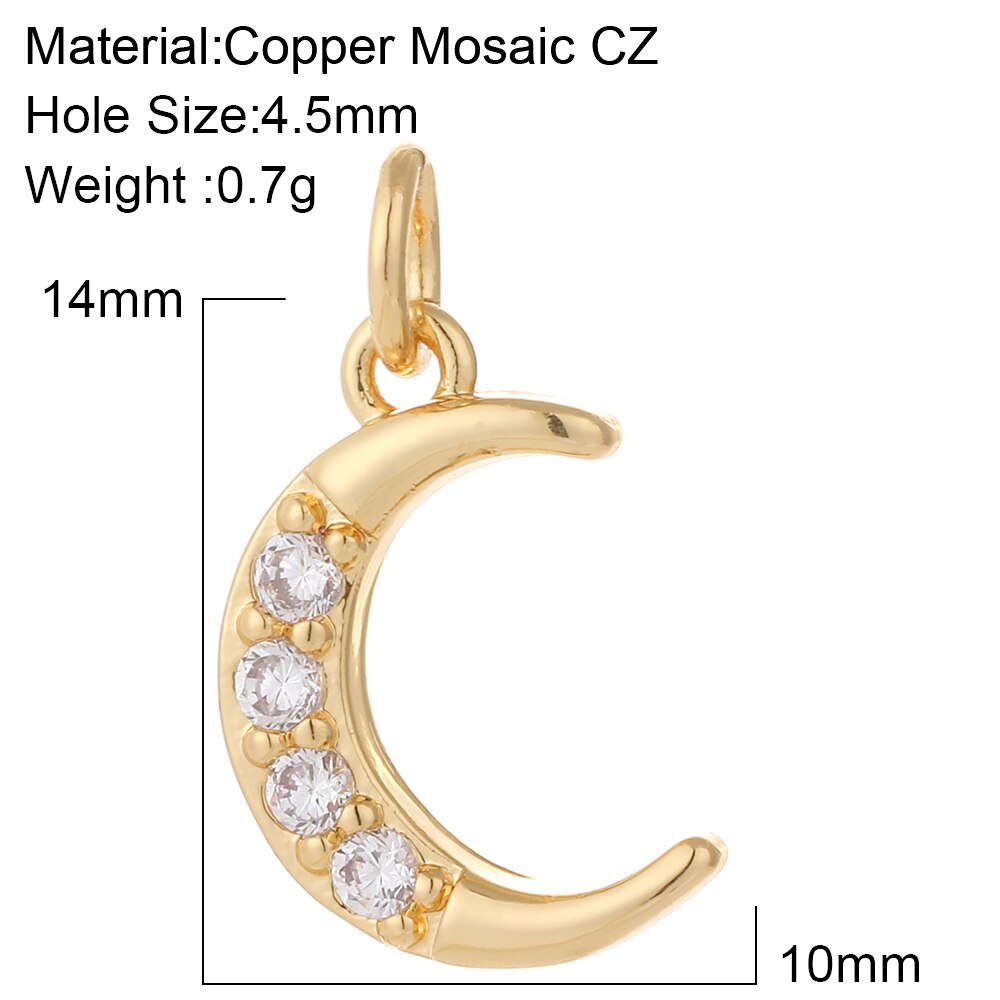 Moon Star Charms for Jewelry Making