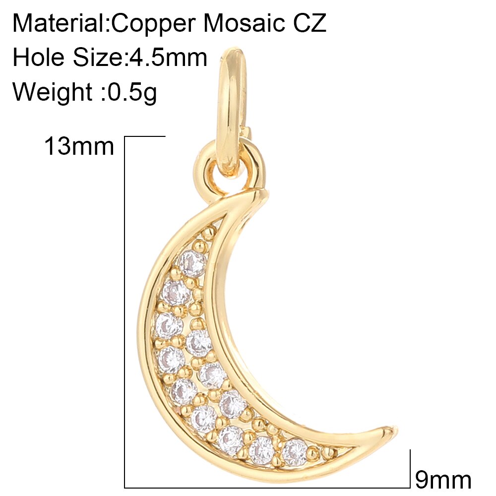 Moon Star Charms for Jewelry Making