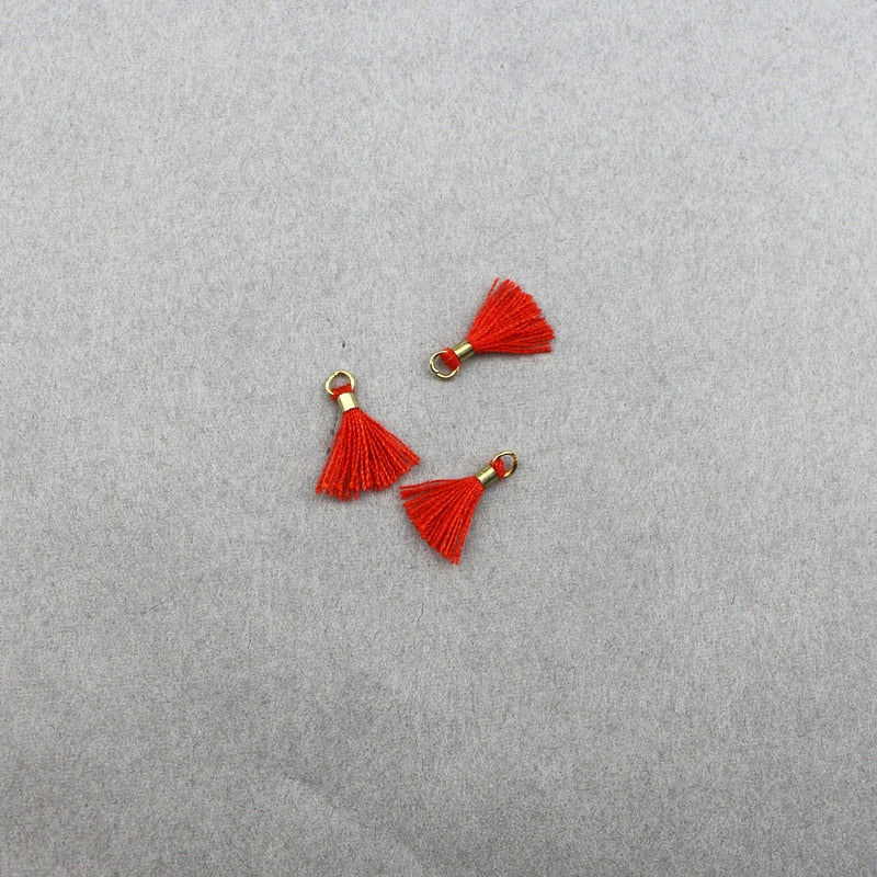 80pcs Mini Tassel Trim Pendants DIY Charms