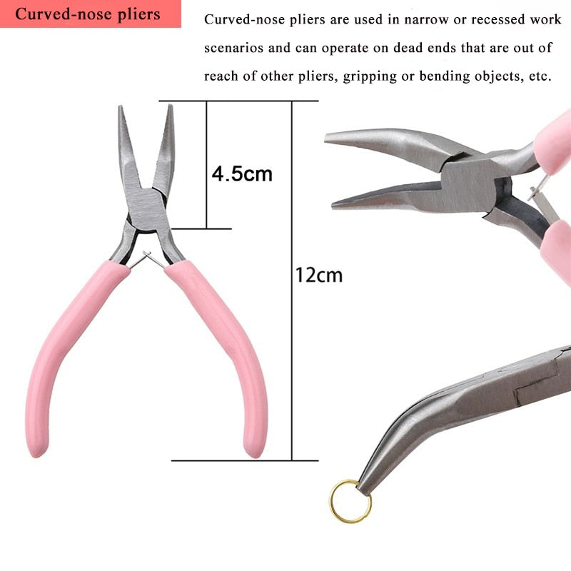Pink Handle Anti-skid Pliers Handmade DIY Jewelry Tool