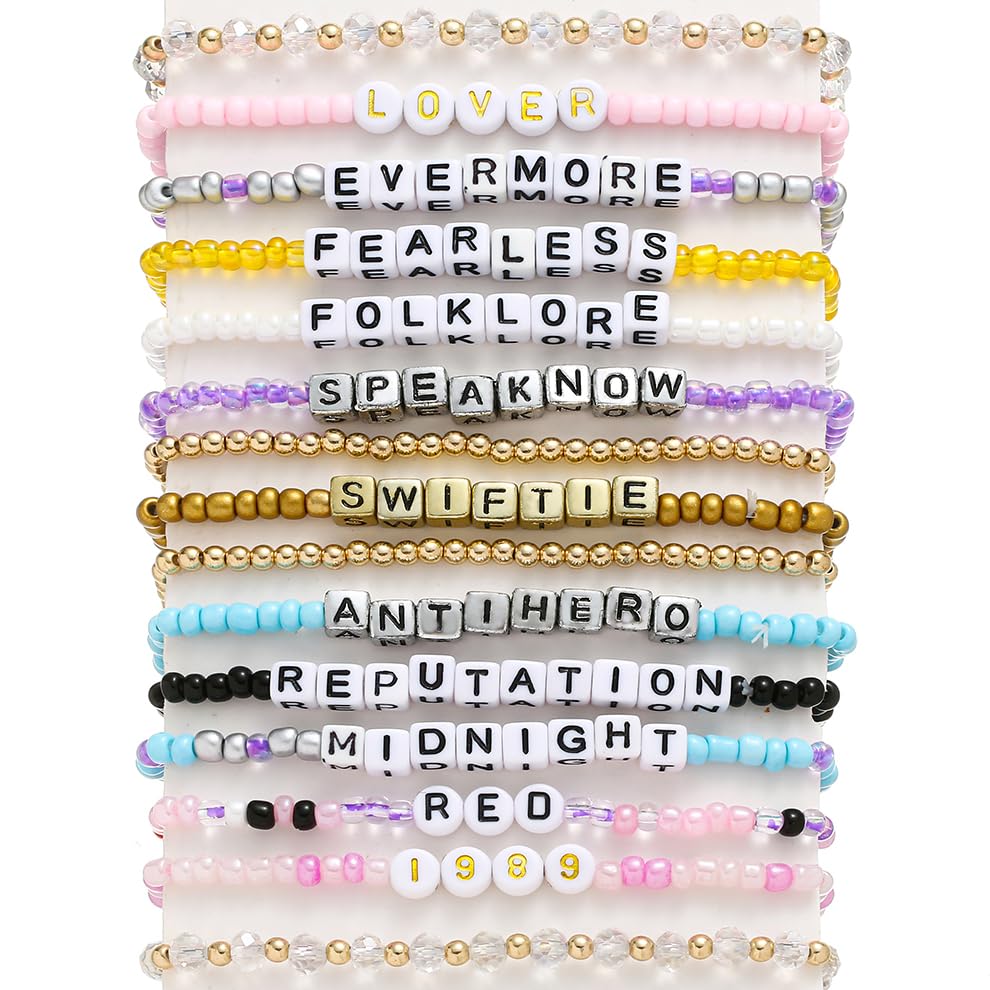 10pcs/set Bracelets TS Friendship Bracelets for Eras Tour