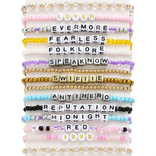 10pcs/set Bracelets TS Friendship Bracelets for Eras Tour