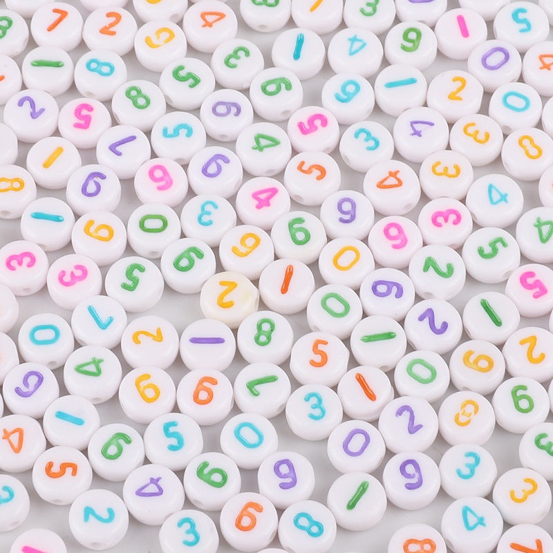 Acrylic Letter Number Beads Charms
