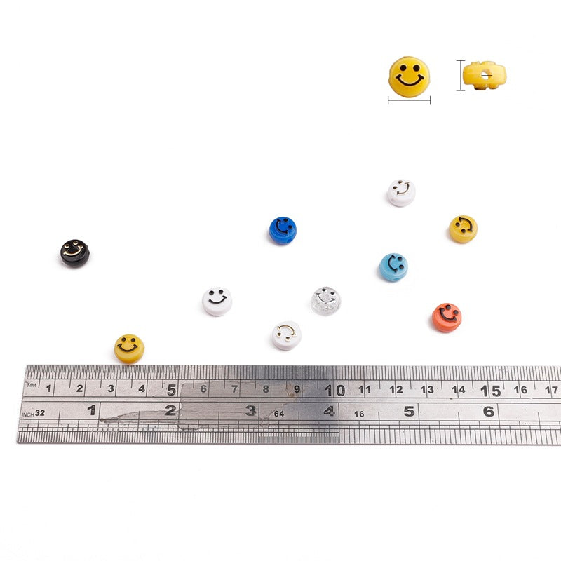 Acrylic Smile Face Beads Charms DIY Bracelet Accessories