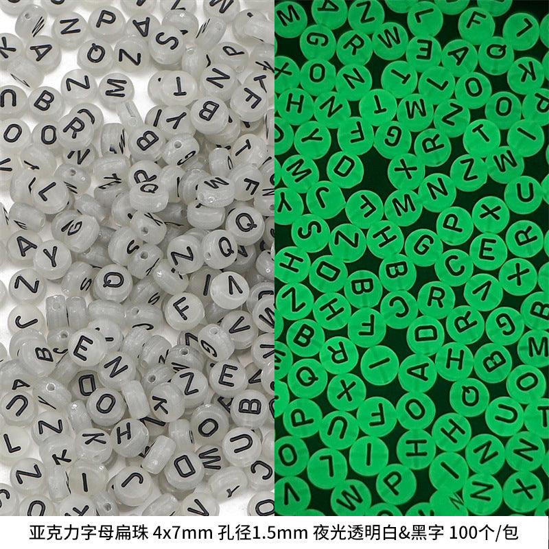 Acrylic Letter Number Beads Charms
