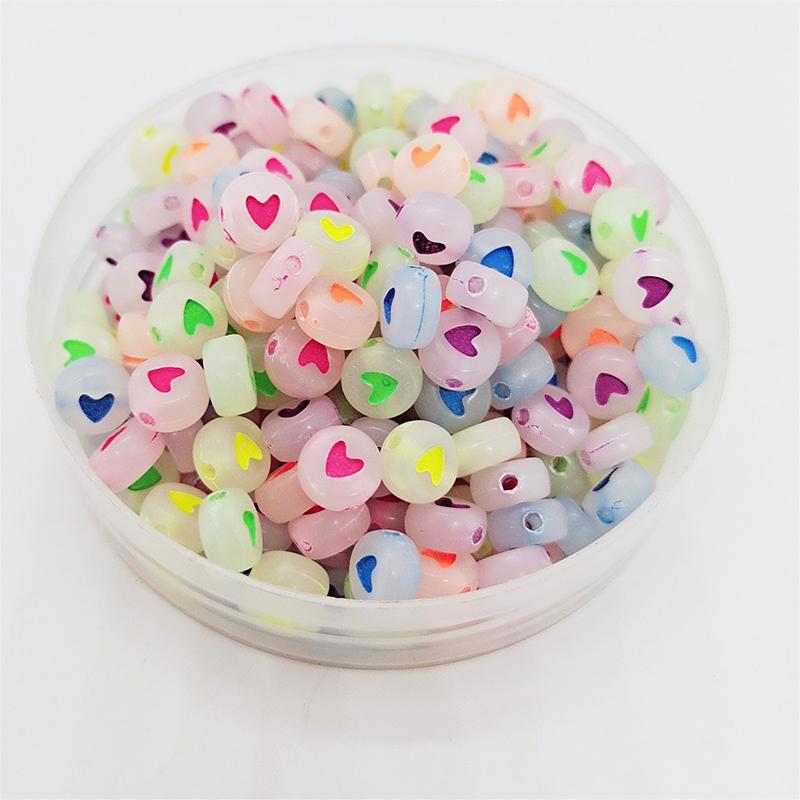 Letters Flower Heart Shape Acrylic DIY Beads