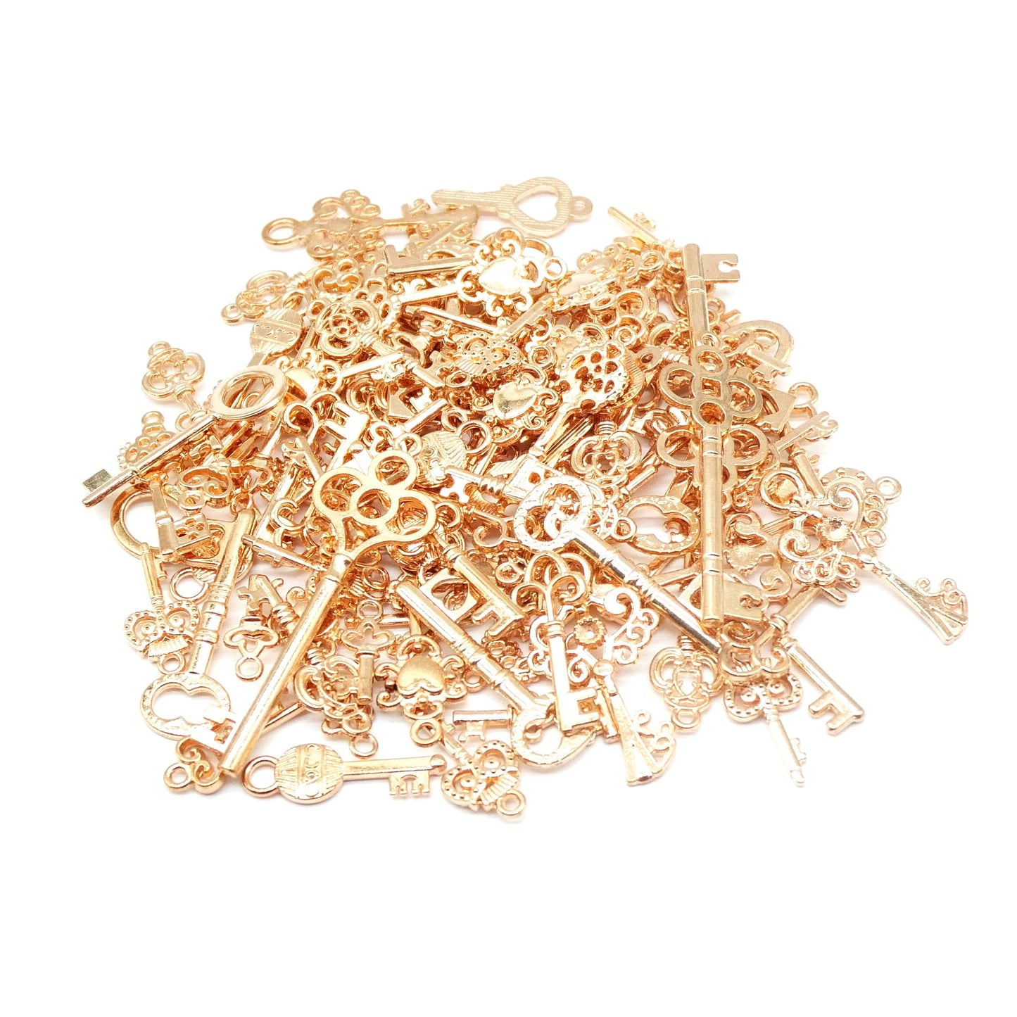 30/60pcs Key Charms for Bracelet Making