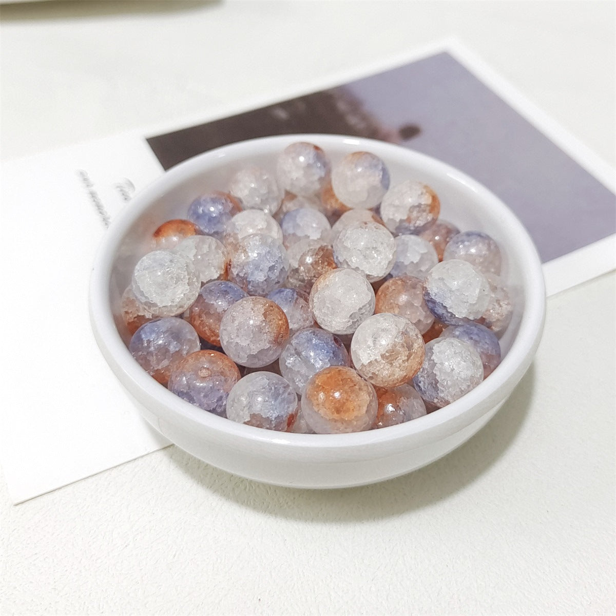 10mm Cracked Glass Beads